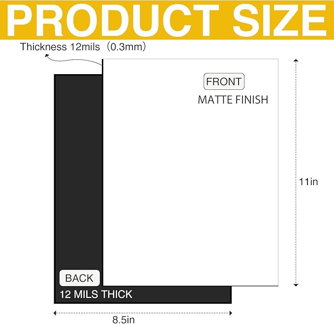 Printable Magnetic Sheets-30 Matte White Magnet Paper-Make fridge magnets, Personality Labels, Crafts-8.5" x 11",Magnet Photo Paper For Cut