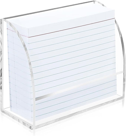 Index Card Display Stand 4.7 X 2.4 X 6.3 Acrylic Card Holder for Desk File Note 4x6 Clear Postcard Stand Index Card Rack Acrylic Business Stand for Office Business Classroom(No Card)-DeskLoop Office