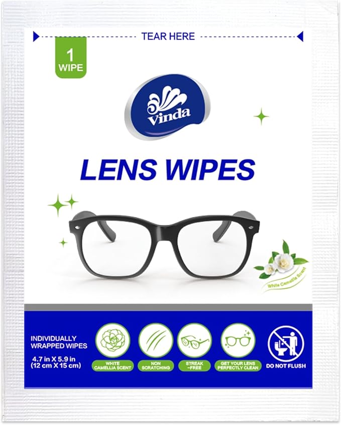 Pre-Moistened Lens Cleaning Wipes – 330 Individually Wrapped, Streak-Free Wipes for Glasses, Screens, Cameras & More – Ammonia-Free, Gentle Optical Cleaner-DeskLoop Office