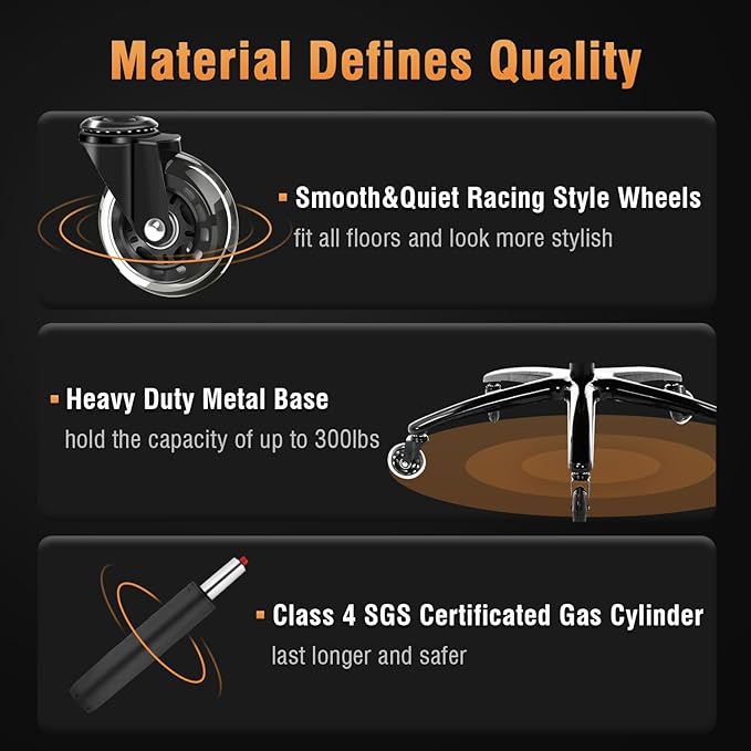 EZAKI High Back Office Chair-Flip-up Arms Executive Computer Desk Chair, Built-in Lumbar Support Thick Padded Adjustable Rock Tension Ergonomic Design for Back Pain-DeskLoop Office