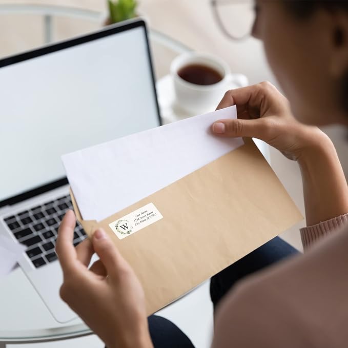 Custom Address Labels - Personalized Labels, Return with Strong Adhesion, Can Be Used for Cardboard, Paper, Plastic, Glass, Metal (2.6x1 Inch, Set of 100), Multicolor-DeskLoop Office