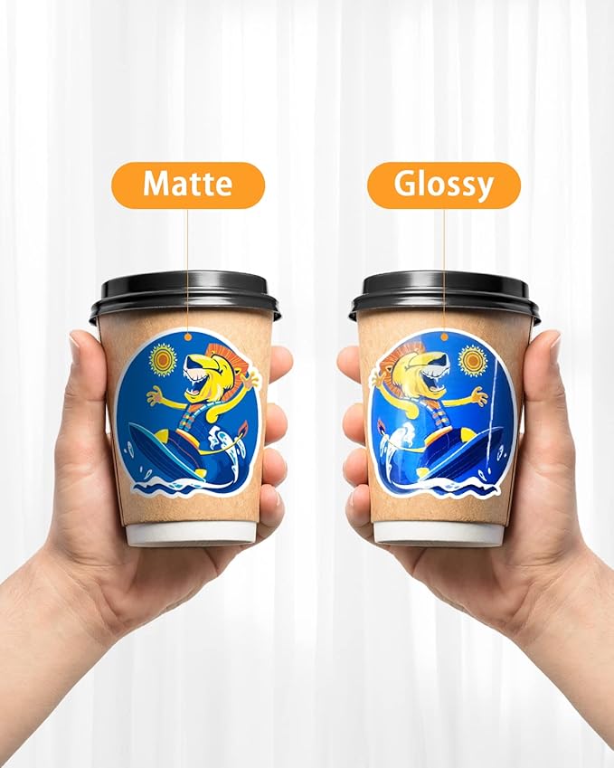 Lzerking Premium Printable Vinyl for Inkjet Printer Sticker Papers 200 Matte 8.5’’x11’’ Waterproof White Lables Decal Paper for Cricut-DeskLoop Office