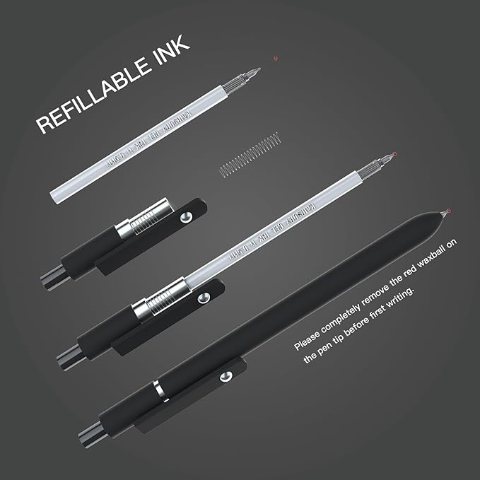 Gel Pens,0.5mm Fine Point Pens Smooth Writing japanese gel pens, High-End Series Black Ink cute gel pens for Journaling Note Taking, Office School Supplies (10 Pcs Black Ink- Black shaft pen)-DeskLoop Office