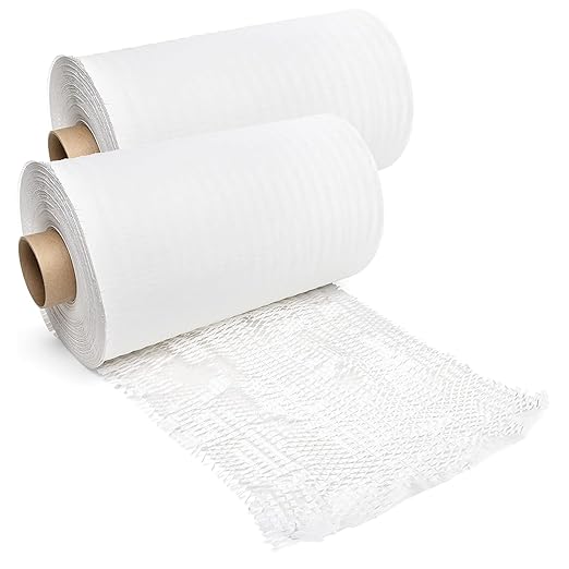 IDL Packaging 15.25" x 1400' Refill Roll (Pack of 2) for MP-1400USW HexcelWrap Honeycomb Packing Paper Station, White - Protective Kraft Paper with Interlocking Slit Design for Shipping-DeskLoop Office