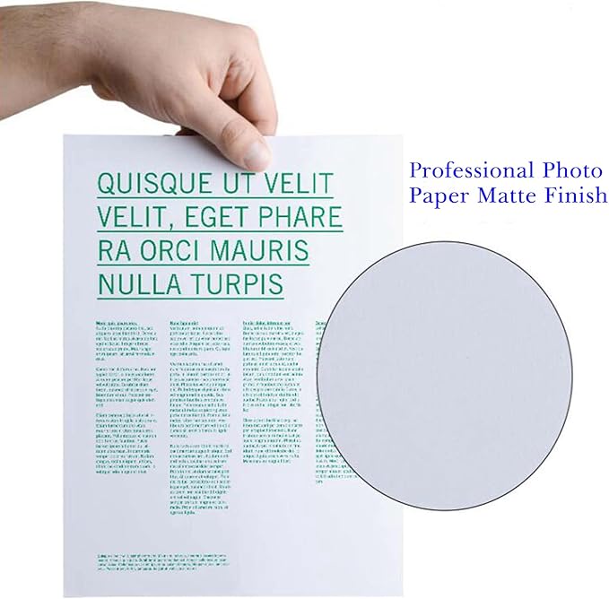 Uinkit 120 Sheets Presentation Paper Matte 8.5x11 Inkjet 48lb 180gsm Single Side Printable Photo for All Dye Ink Inkjet Printers-DeskLoop Office