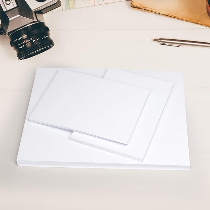 ZBEIVAN Photo Paper 5x7, 8.5x11 inch, Glossy Photo Papers 100 Sheets, 200 GSM Paper for Printer (50 Sheets of each size 5x7, 8.5x11)-DeskLoop Office