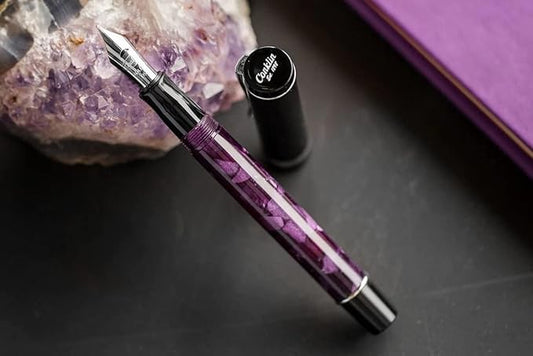 Conklin Duragraph Fountain Pen Purple Nights - Fine Nib, Luxury Writing Instrument with Deep Purple Finish-DeskLoop Office