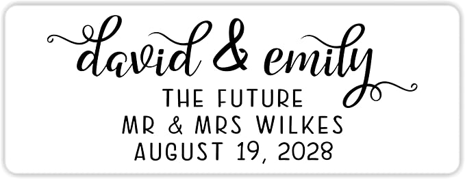 White Address Labels - Personalized Name Stickers, Custom Printed Return Mailing and Shipping Labels for Envelopes, Packages, Business, Home Use (Pretty Lowercase Script)-DeskLoop Office