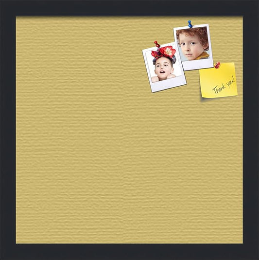 PinPix 14x14 Inch Cork Bulletin Board. This Decorative Framed Pin Board Comes with Honey Pastel Design and a Satin Black Frame. Ideal for Home Office Decor or Message Board (PinPix-1810)-DeskLoop Office