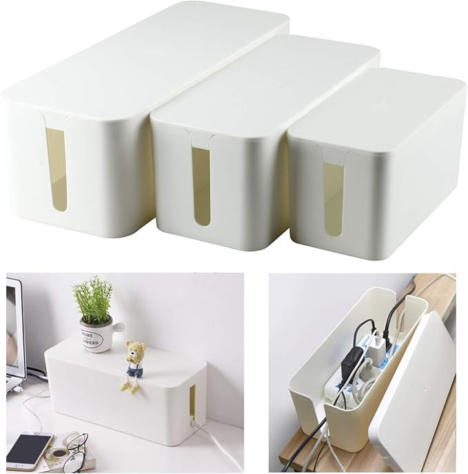YaeCCC Cable Management Organizer Box Power Strips Hider Power Cords Hider - Image 9