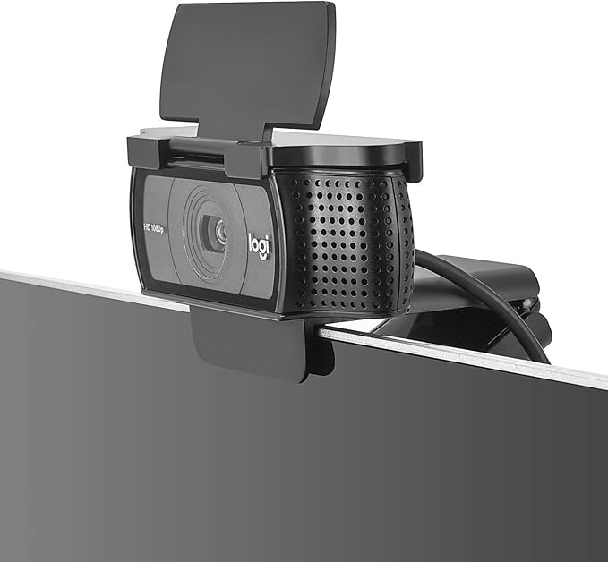 imluckies Webcam Cover for Logitech C920/ C920x/ C930e/ C922x/ C922 HD Pro Stream Webcam, Physical Anti-Peeping, Camera Privacy Shutter Cover Protect Lens and Security, Black