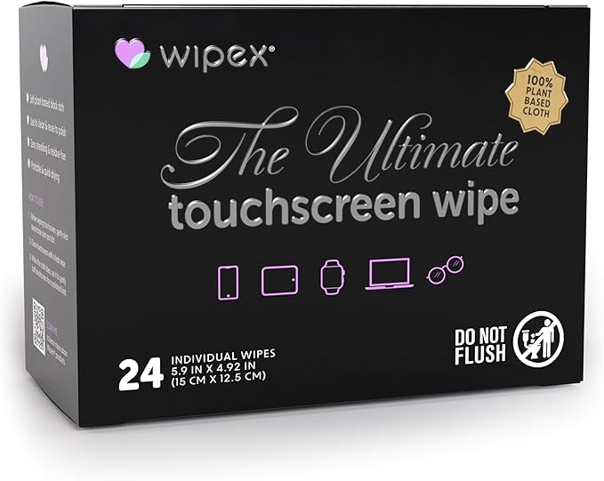 Wipex Screen Wipes & Gym Wipes Combo Pack - 75ct Gym Equipment Wipes Canister & 24ct Individually Wrapped Fitness Touch Screen Wipes, Safe for Yoga Mats & Electronics, Lemongrass Scent-DeskLoop Office