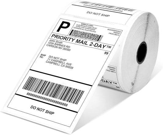 4x6 Thermal Labels, Shipping Address Label (Pack of 500 4x6 Roll Labels) - Compatible with JADENS, ASprink, Phomemo, Rollo, Zebra, Omezizy and Other Shipping Label Printers-DeskLoop Office