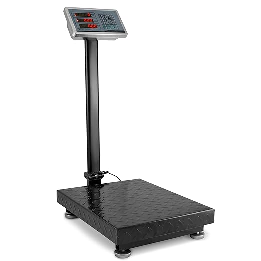 Houseables Industrial Scale, Platform Scale, 600 LB, Large, Weight Machine for Luggage, Shipping, Packages, Floor, Commercial, Heavy Duty, Box, Postal, Laundry, Warehouse, Luggage Weighing, Digital-DeskLoop Office