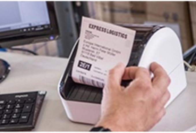 Brother QL-1100 Wide Format, Postage and Barcode Professional Thermal Monochrome Label Printer, Black-DeskLoop Office