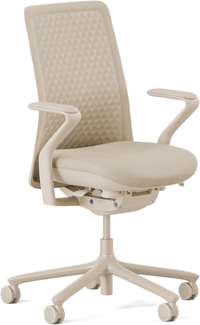 Branch Verve Chair - High Performance Executive Office Chair with Contoured Seat Back and Adjustable Lumbar Rest - High Density Foam Cushion with Aluminum Base - Up to 275 lbs - Wheat-DeskLoop Office