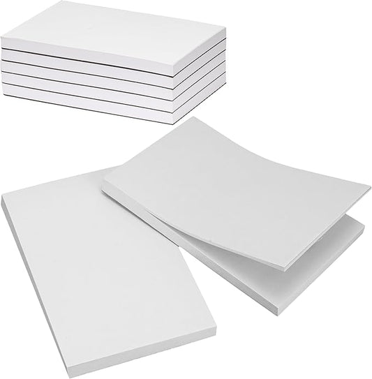FMP Brands 5 Pack Note Pads 4x6, 100 Sheets Per Memo Pad, Writing Scratch Pad, Blank Notepad, White Waitress Server Note Pads, Paper Pad, To Do Grocery List Small Notepads-DeskLoop Office