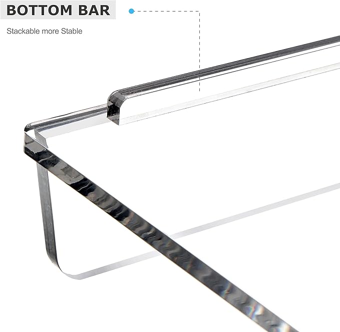 2 Pack- Stackable Paper Letter Tray, Enlarged A4 File Desk Organizer Acrylic Desk Organizers and Accessories Sorter Tray, Clear Workspace Office Supplies Organizers, 13.78inx9.25inx3.62in-DeskLoop Office