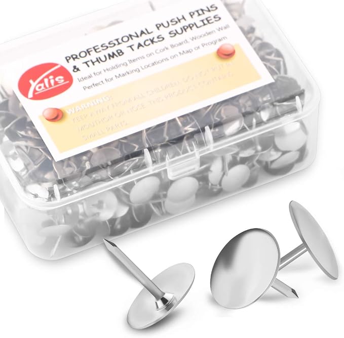 Thumb Tacks 500-count, 3/8-inch Steel Roundness Push Pins Office Tacks - Image 7
