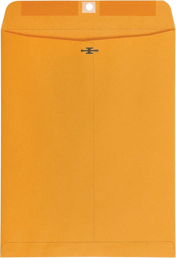 Amazon Basics Clasp Kraft Envelopes, Gummed Mailing Envelope, 10 x 13 inch, 100-Pack-DeskLoop Office