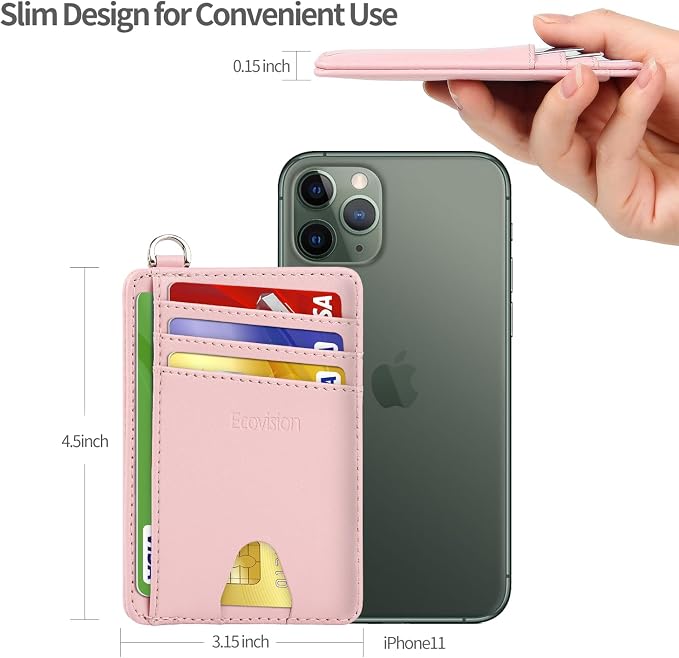 Slim Minimalist Front Pocket Wallet, RFID Blocking Credit Card Holder Wallet - Image 8