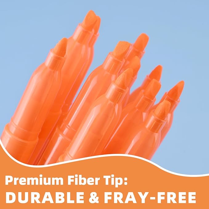 Orange Highlighters, 36 Pack, Chisel Tip Highlighter Pack, Quickly Drying, Perfect for Students Kids Adults, Office, School, Classroom Supplies-DeskLoop Office