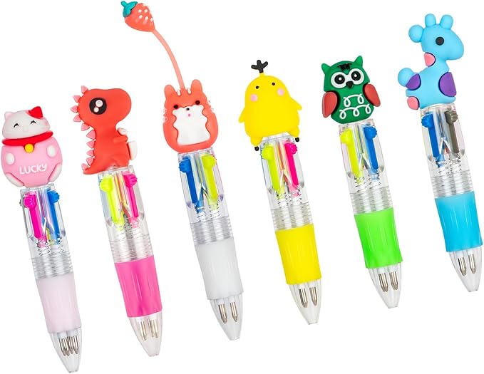 Multicolor Pen in One - Cute Pens for Kids - 60-Pack Multicolor Pens, Perfect for Birthdays and Children's Parties - Delightful Multi Color Pen Gifts-DeskLoop Office