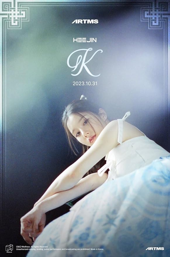 HEEJIN K 1st Mini Album CD+Booklet+Special class objekt+Sticker+Folded poster on pack+Clear photocard+Photo stand+Tracking Sealed (A Version)