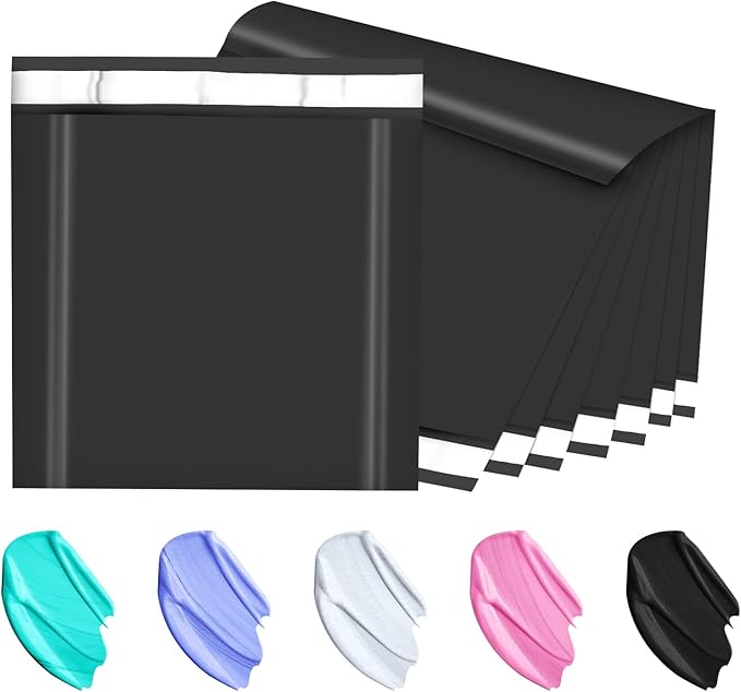 Large Poly Mailers 24x24 Inch 50 Pcs, Extra Large Shipping Bags for Clothing with Self-Sealing Tear-Resistant, Waterproof Poly Bags, Mailing Envelopes for Small Business (Black)-DeskLoop Office