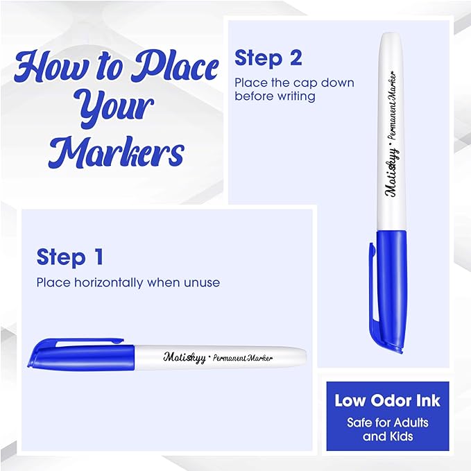 12 Pcs Metallic Permanent Markers Bulk Gold Silver Metallic Pens Fine Point Paint Markers for DIY Crafts Gift Card Making Artist Illustration(Multicolor)-DeskLoop Office