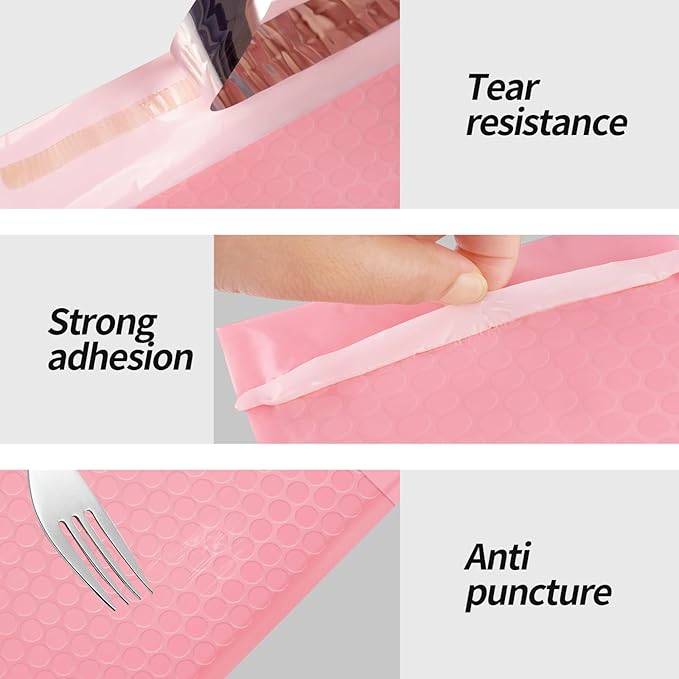 Bubble Mailers 8.5x11inch 40Pack Pink Bubble Mailers Self-Seal Padded Mailing Envelopes Bubble Opaque Padded Mailer for Small Businesses to Package and Mail Jewelry Cosmetics#2-DeskLoop Office