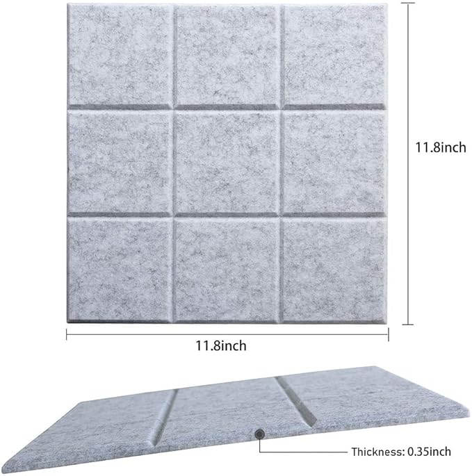 Large Cork Board Felt Board Tiles for Walls with 30 Push Pins, 11.8"x11.8" Pack of 6 Pin Board Notice Boards for Home Office Kitchen, Bulletin Board Wall Tiles for Photos Memos
