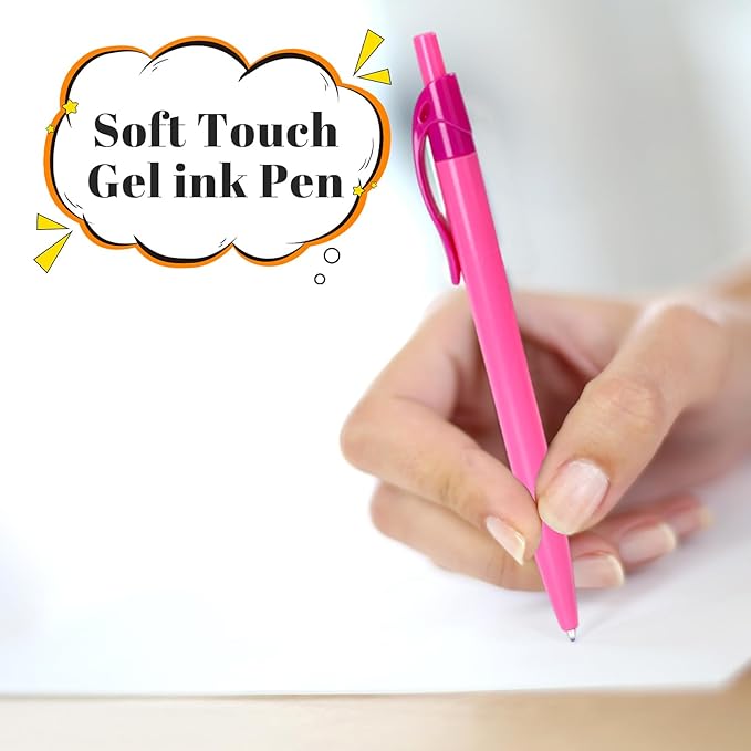 Yuxingrong Retractable Ballpoint Pens 1.0mm, Smooth Writing Black Ink Click Pens, Comfort Grip & Anti-Slip Design, Quick-Dry Oil-Based for Office, School, Journaling, Planner 100Pack-DeskLoop Office