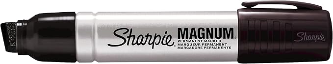 Sharpie Magnum Permanent Marker, Chisel Tip, Black, 72/Carton (44001)-DeskLoop Office