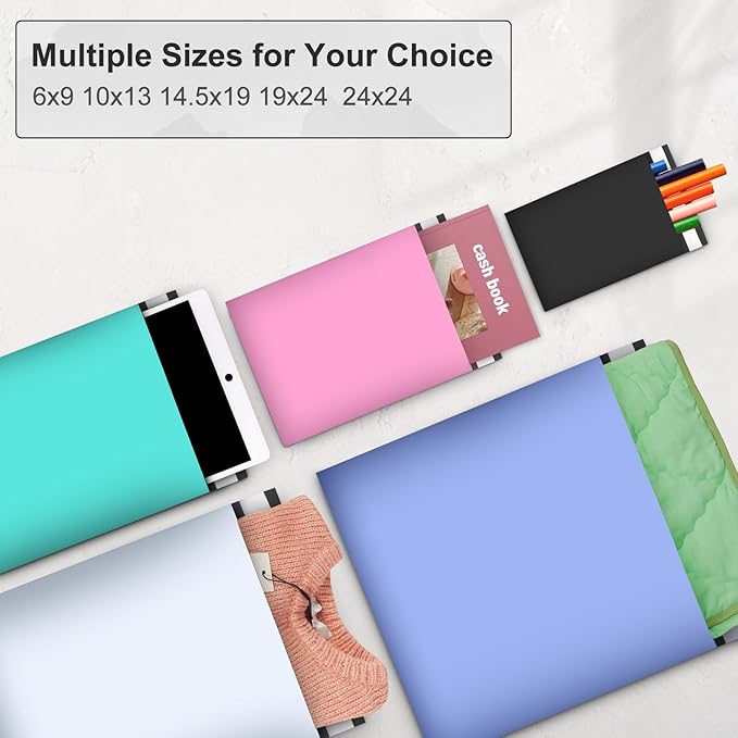 120-Piece Black Poly Mailers - 6x9 Inch Shipping Envelopes with Self-Adhesive Seal, Waterproof, and Tear-Proof Postal Bags-DeskLoop Office