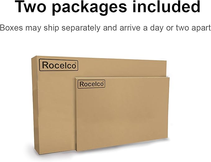 Rocelco 40" Large Height Adjustable Standing Desk with AC Outlet USB Charger and Floor Stand BUNDLE - Tall Dual Monitor Riser Computer Workstation - Keyboard Tray - Black (R DADRB-40-ACUSB-FS2)-DeskLoop Office