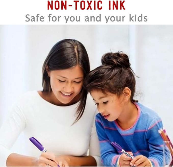 Volcanics Purple Dry Erase Markers Low Odor Fine Whiteboard Markers Thin Box of 12-DeskLoop Office