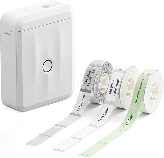 NIIMBOT Label Maker Machine Bluetooth Label Printer for School Home Office Organization, Wireless Mini Label Maker D110 Upgraded Version, Sticker Label Maker with 3Rolls Labels-DeskLoop Office