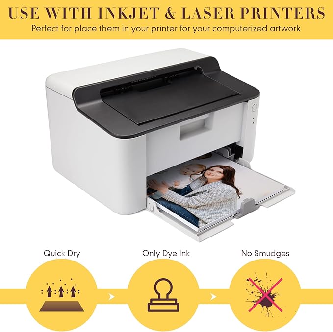 Fainne 400 Sheets Photo Paper 8.5 x 11 in Glossy Double Sided 54lbs 9.5mil 200gsm Photo Paper Glossy Card Stock for Inkjet Printing Printer Making Pictures Calendar Greeting Card Printing-DeskLoop Office