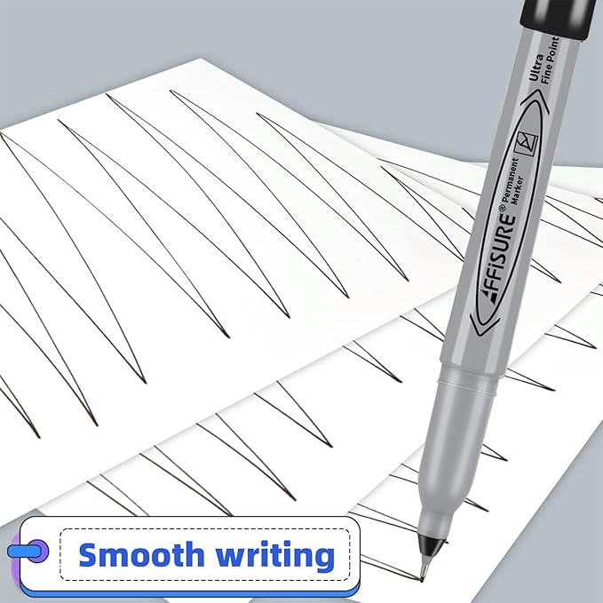 Permanent Markers, Ultra Fine Point,Black,100 Count, 0.4mm, Fine tippermanent marker set, quick dry,waterproof, fading resists, durable,marks on paper, glass, ceramic, plasticwood, rock, metal-DeskLoop Office