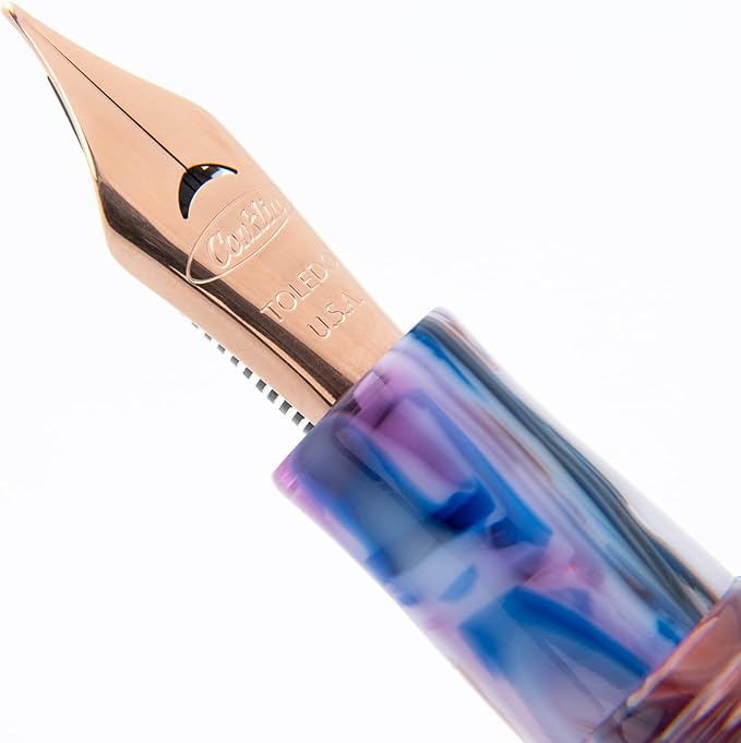 Conklin 1898 Fountain Pen, Misto Purple - 14KT Gold Medium Nib | Unique Resin Pen with 14KT Gold Nib | JoWo Stainless Steel Nib Made in Germany | Ideal Gift for Professionals-DeskLoop Office