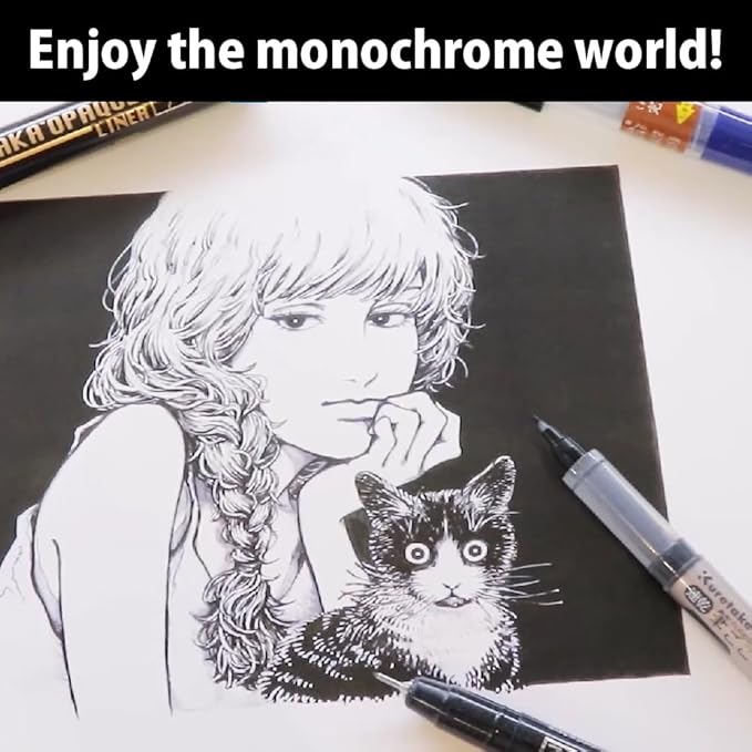 Kuretake Zig Inktober pen set, for Illustration, Manga Drawing, Lettering and Calligraphy, Professional Artist, Made in Japan (Special No.2(5pcs.))-DeskLoop Office