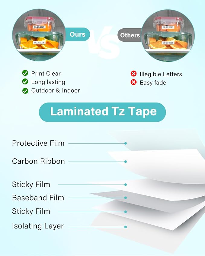 Colorty Label Maker Tape Refill Compatible with TZ TZe Tape 12mm 0.47 Laminated White TZe-231 TZe231 Replace for Brother P Touch Label Tape PT-D210 D220 1180 1280 1750 2030, 1/2" (12 mm x 8m, 4 Pack-DeskLoop Office