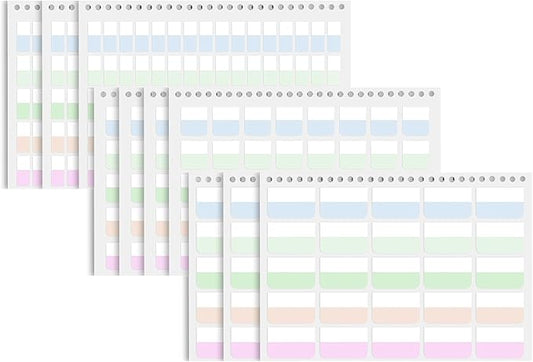 475 PCS Sticky Tabs, 10 Sheets, 3 Sizes Divider Tabs Stickers, Writable Index Tabs, Repositionable Tape Flags for Books, Binders and File Folders-DeskLoop Office