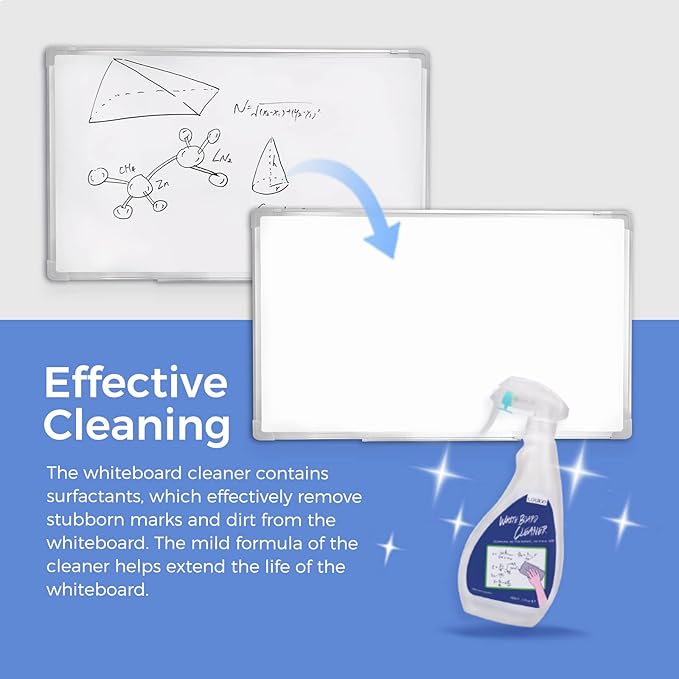 loukin Non-Toxic Whiteboard Cleaner, 17 fl oz Dry Erase Board Cleaner, Low-Odor Whiteboards Cleaning Spray, Removes Stubborn Marks from Whiteboard, Chalkboard-DeskLoop Office