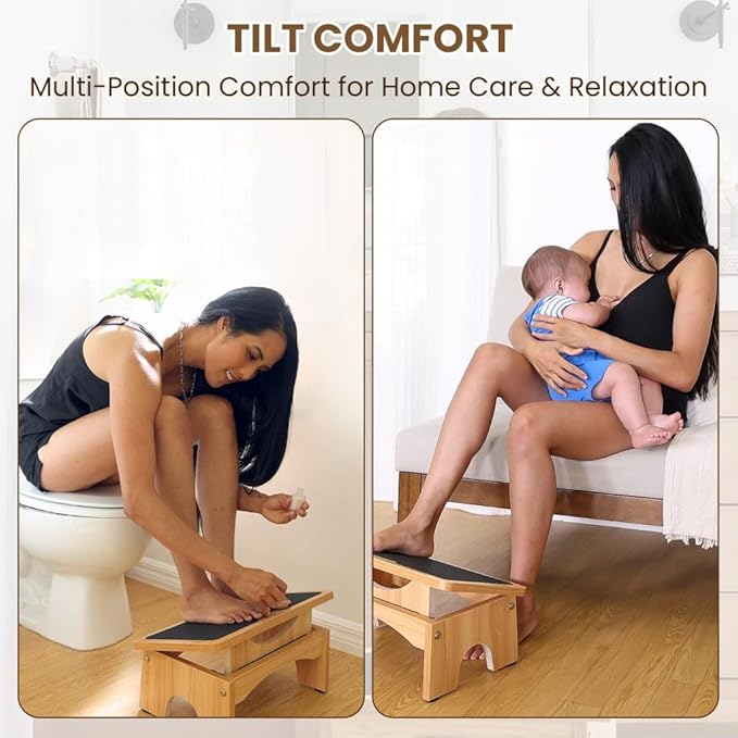 StrongTek Adjustable Foot Rest for Under Desk, 3-Level Adjust Incline, 7" Step Stool for Kids Adults, Ergonomic Foot Stool Relieves Swelling, One Step Stool with Non-Slip Surface for Home and Office-DeskLoop Office