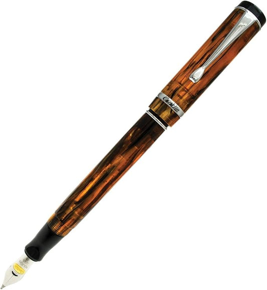 Conklin Duragraph Fountain Pen Amber - Fine Nib, Luxury Writing Instrument, Warm Amber Finish-DeskLoop Office