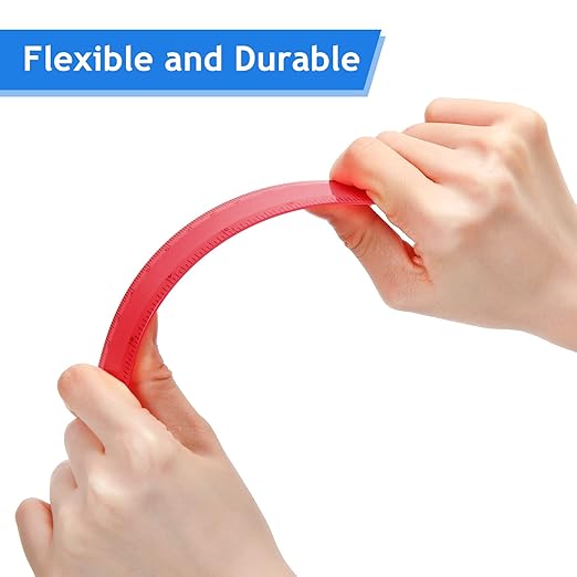 Zonon 500 pcs Rulers Bulk Plastic Flexible Straight Rulers with Inches and Centimeters First Day of School Gift for Students Back to School Office Supplies (Opaque Bright Color,6 Inch)-DeskLoop Office