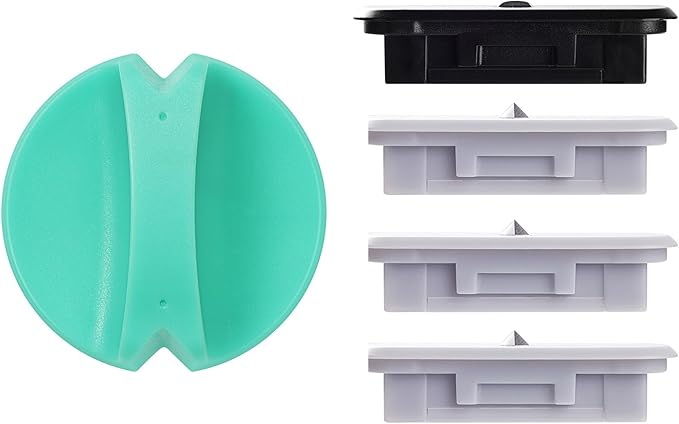 4-Pack Trimmer Replacement Blades for Fiskars Paper Trimmer, Replacement Blade for All Series of Fiskars/Portable&Precision Trimmer,Arts and Crafts,3 Cutting&1 Scoring Blades,Slider,Ice Blue-DeskLoop Office