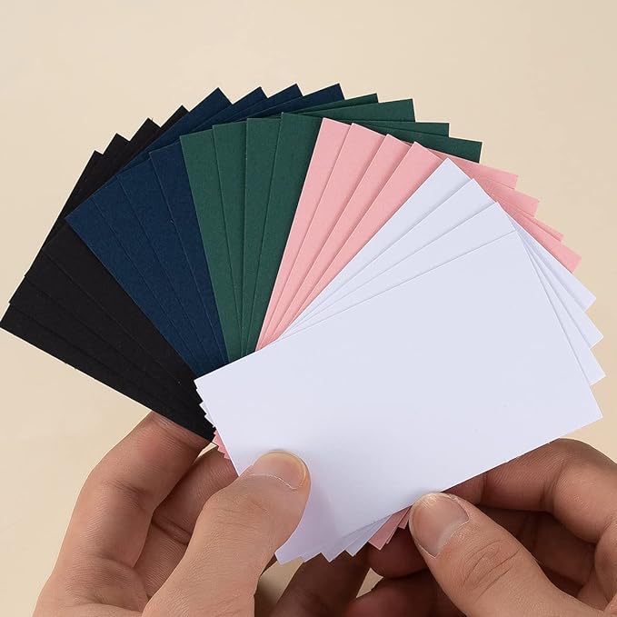 100 Pack Thick Paper Cardstock Blank Heavy Cards Stock for Invitations, Greeting Cards Making, Postcards, Photos, 250GSM Thick Paper (Dark Green, 3x5 inches)